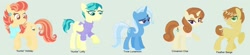 Size: 1920x424 | Tagged: safe, artist:immdabeastmassta8, derpibooru import, aunt holiday, auntie lofty, feather bangs, trixie, earth pony, pony, unicorn, cinnamon chai, female, male