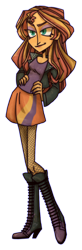 Size: 632x1920 | Tagged: safe, artist:0lijmazz, derpibooru import, sunset shimmer, equestria girls, boots, clothes, female, fishnet stockings, hand on hip, jacket, shoes, simple background, skirt, solo, transparent background