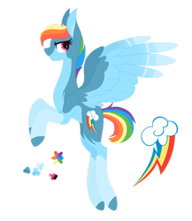 Size: 1280x1477 | Tagged: safe, artist:magicuniclaws, derpibooru import, rainbow dash, pegasus, pony, alternate design, simple background, solo, transparent background