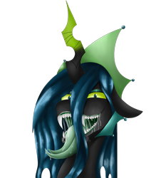 Size: 3500x4000 | Tagged: safe, derpibooru import, queen chrysalis, changeling, changeling queen, insect, digital art, simple background, solo, transparent background