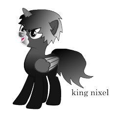 Size: 896x962 | Tagged: safe, artist:princessmixel2005, derpibooru import, oc, oc only, alicorn, pony, alicorn oc, evil, horn, king nixel, male, mixels, ponified, simple background, solo, transparent background, wings