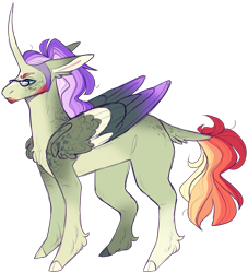 Size: 2153x2368 | Tagged: safe, artist:sleepy-nova, derpibooru import, oc, alicorn, colored wings, magical lesbian spawn, male, multicolored wings, offspring, parent:rainbow dash, parent:sunset shimmer, parents:sunsetdash, simple background, solo, stallion, transparent background, wings