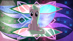 Size: 3840x2160 | Tagged: safe, artist:laszlvfx, derpibooru import, edit, tender brush, winter lotus, earth pony, pony, solo, vector, wallpaper, wallpaper edit