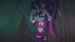 Size: 1920x1080 | Tagged: safe, derpibooru import, screencap, sci-twi, twilight sparkle, better together, equestria girls, inclement leather, inclement leather: twilight sparkle, solo