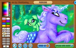 Size: 873x548 | Tagged: safe, artist:sharkledog, derpibooru import, oc, oc only, dog, pony, unicorn, animal jam, horn, unicorn oc