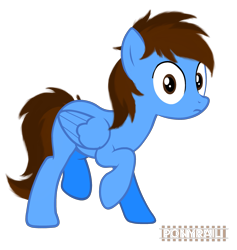 Size: 2457x2593 | Tagged: safe, artist:ponyrailartist, derpibooru import, oc, oc only, oc:pegasusgamer, pegasus, pony, looking at you, one hoof raised, simple background, solo, transparent background, wings