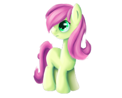 Size: 2500x2000 | Tagged: safe, artist:theshadowartist100, derpibooru import, oc, oc:grasswhistle, earth pony, pony, blank flank, female, filly, foal, offspring, parent:big macintosh, parent:fluttershy, parents:fluttermac, redesign, simple background, solo, transparent background