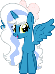 Size: 4000x5416 | Tagged: safe, artist:melisareb, derpibooru import, oc, oc only, oc:fleurbelle, alicorn, pony, 2021 community collab, absurd resolution, adorabelle, cute, derpibooru community collaboration, female, looking at you, mare, ocbetes, ribbon, simple background, solo, transparent background, vector, wings