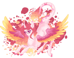 Size: 1280x993 | Tagged: safe, artist:nightbootypaw, derpibooru import, oc, oc only, oc:dragona sweets, alicorn, colored wings, female, mare, multicolored wings, simple background, solo, transparent background, wings