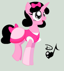 Size: 597x661 | Tagged: safe, artist:latigressa6268808, derpibooru import, pony, unicorn, bow, clothes, crossover, cute, cutie mark, dress, ella, hair bow, ponified, solo, total drama