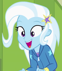 Size: 566x646 | Tagged: safe, derpibooru import, screencap, trixie, equestria girls, equestria girls series, forgotten friendship, cropped, cute, diatrixes, excited, open mouth