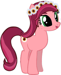 Size: 555x684 | Tagged: safe, artist:twilightsparkle0428, derpibooru import, gloriosa daisy, pony, equestria girls ponified, floral head wreath, flower, ponified, simple background, solo, transparent background