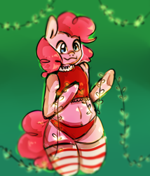 Size: 2566x3000 | Tagged: safe, artist:ranillopa, derpibooru import, pinkie pie, earth pony, pony, semi-anthro, christmas, clothes, holiday