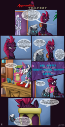 Size: 2021x3947 | Tagged: safe, artist:zsparkonequus, derpibooru import, grubber, shining armor, tempest shadow, pony, unicorn, comic:apprentice tempest, my little pony: the movie, armor, comic, crystal guard, crystal guard armor