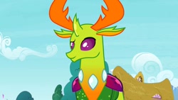 Size: 1280x720 | Tagged: safe, derpibooru import, screencap, thorax, changedling, changeling, triple threat, king thorax, male, solo