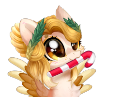 Size: 5000x4000 | Tagged: safe, artist:alfury, derpibooru import, oc, pony, candy, candy cane, female, food, mare, mouth hold, simple background, solo, transparent background