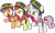 Size: 6627x4000 | Tagged: safe, alternate version, artist:sollace, derpibooru exclusive, derpibooru import, apple bloom, scootaloo, sweetie belle, unicorn, 28 pranks later, .svg available, badge, betrayal, clothes, cookie zombie, cutie mark crusaders, deception, derp, female, filly, filly guides, hypocrisy, liar, open mouth, raised leg, scout uniform, scoutaloo, simple background, transparent background, trio, two toned mane, two toned tail, vector