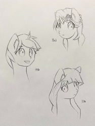 Size: 1920x2560 | Tagged: safe, artist:stardust0130, derpibooru import, oc, oc:cosmia nebula, oc:posey, oc:sunny ray, photo, sketch, traditional art