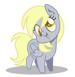 Size: 1280x1299 | Tagged: safe, artist:neondromeda, derpibooru import, derpy hooves, pegasus, pony, chibi, colored pupils, cute, derpabetes, simple background, solo, transparent background