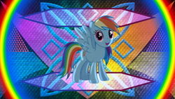 Size: 3840x2160 | Tagged: safe, artist:dashiesparkle edit, artist:laszlvfx, derpibooru import, edit, rainbow dash, pegasus, pony, solo, wallpaper, wallpaper edit