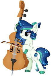 Size: 1280x1883 | Tagged: safe, artist:baydesbases, derpibooru import, oc, oc:seamist serenade, earth pony, pony, bipedal, bow (instrument), cello, female, mare, musical instrument, simple background, solo, transparent background