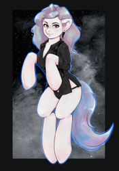 Size: 2100x3000 | Tagged: safe, artist:chibiss, derpibooru import, oc, oc only, earth pony, semi-anthro, clothes, female, looking at you, mare, panties, shirt, solo, underwear