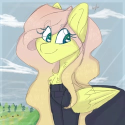 Size: 2048x2048 | Tagged: safe, artist:tizhonolulu, derpibooru import, fluttershy, pegasus, pony, plane, solo