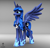 Size: 1515x1440 | Tagged: safe, artist:teonanakatle, derpibooru import, princess luna, alicorn, pony, 3d, female, mare, solo, spread wings