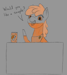 Size: 850x950 | Tagged: safe, artist:stray prey, derpibooru import, oc, oc only, food pony, original species, orange crush, sketch, soda pony, solo