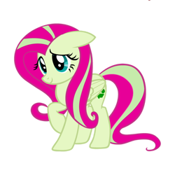 Size: 1024x1024 | Tagged: safe, artist:ninjaponyshark, artist:redink853, derpibooru import, fluttershy, monster high, recolor, simple background, solo, transparent background, venus mcflytrap