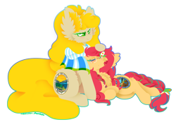 Size: 1228x852 | Tagged: safe, artist:vanillaswirl6, derpibooru import, oc, oc only, oc:minnesota, oc:montana, pony, braid, clothes, female, scarf, shawl, simple background, transparent background, vanillaswirl6's state ponies