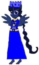 Size: 358x597 | Tagged: safe, artist:loomytyranny, derpibooru import, oc, oc:moony sky, alicorn, hybrid, equestria girls, 1000 hours in ms paint, barefoot, crown, equestria, feet, jewelry, monarch, monarchist, png, ponytail, regalia, wings