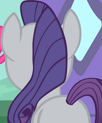 Size: 847x1019 | Tagged: safe, derpibooru import, screencap, rarity, pony, unicorn, party of one, butt, cropped, female, mare, rearity