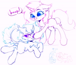 Size: 3424x2928 | Tagged: safe, artist:astralblues19, derpibooru import, oc, oc:astral blues, pony, unicorn, angry, annoyed, blue eyes, boop, chest fluff, cute, ear fluff, fluffy, hair, horn, leg fluff, mane, muzzle, purple eyes, shy, tail, text, unicorn oc