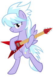 Size: 4980x7180 | Tagged: safe, artist:vunlinur, derpibooru import, cloudchaser, pegasus, pony, bipedal, female, guitar, musical instrument, simple background, solo, transparent background, vector