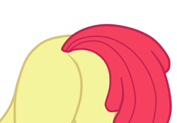 Size: 1081x747 | Tagged: safe, artist:gmaplay, derpibooru import, apple bloom, earth pony, growing up is hard to do, ass, ass up, blank flank, bloom butt, butt, butt only, face down ass up, older, older apple bloom, simple background, solo