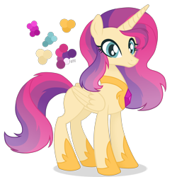Size: 3000x3000 | Tagged: safe, artist:magicuniclaws, derpibooru import, oc, alicorn, pony, female, magical lesbian spawn, mare, offspring, parent:princess celestia, parent:sunset shimmer, parents:sunsestia, simple background, solo, transparent background