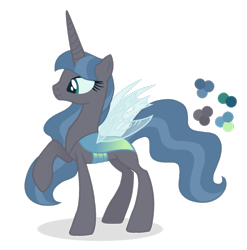 Size: 673x680 | Tagged: safe, artist:magicuniclaws, derpibooru import, oc, changepony, hybrid, female, magical lesbian spawn, offspring, parent:inky rose, parent:queen chrysalis, simple background, solo, transparent background