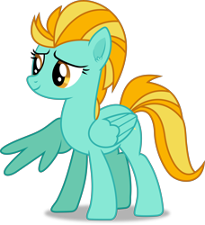 Size: 6000x6583 | Tagged: safe, artist:frownfactory, derpibooru import, lightning dust, pegasus, wonderbolts academy, female, mare, simple background, solo, transparent background, wing hands, wings