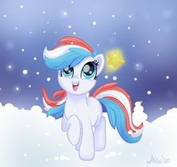 Size: 900x854 | Tagged: safe, artist:avui, derpibooru import, oc, oc:britannia (uk ponycon), pony, cute, movie accurate, snow, stars, uk ponycon