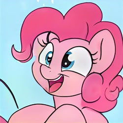 Size: 1024x1024 | Tagged: safe, artist:thisponydoesnotexist, derpibooru import, pinkie pie, earth pony, pony, female, happy, mare, neural network, open mouth, smiling