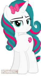 Size: 1736x3216 | Tagged: safe, artist:indonesiarailroadpht, artist:ponyrailartist, derpibooru import, oc, oc only, oc:pinkie rose, pony, unicorn, looking at you, simple background, solo, transparent background