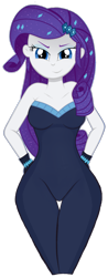 Size: 1255x3196 | Tagged: safe, artist:danielitamlp, derpibooru import, edit, rarity, equestria girls, the other side, background removed, clothes, gloves, hands on hip, looking at you, simple background, smiling, smirk, solo, transparent background, unitard