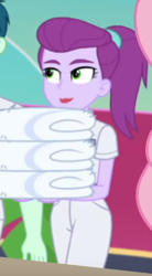 Size: 239x434 | Tagged: safe, derpibooru import, screencap, better together, equestria girls, spring breakdown, cruise crew, cruise ship, towel, unnamed character, unnamed human