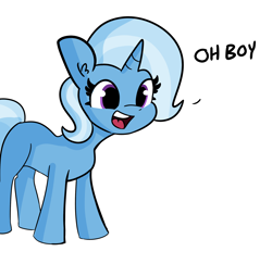 Size: 2250x2184 | Tagged: safe, artist:tjpones, derpibooru import, edit, trixie, pony, unicorn, female, mare, missing cutie mark, oh boy, oh exploitable, simple background, solo, template, text, white background