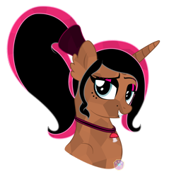 Size: 1280x1339 | Tagged: safe, artist:lovinglypromise, derpibooru import, oc, oc only, oc:hana hibiscus, pony, unicorn, simple background, solo, transparent background