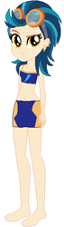 Size: 160x560 | Tagged: safe, artist:soniclash102, artist:sturk-fontaine, derpibooru import, indigo zap, equestria girls, belly button, bikini, clothes, shorts, simple background, solo, sport bikini, sport swimsuit, swimsuit, white background