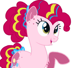 Size: 942x848 | Tagged: safe, artist:magicuniclaws, derpibooru import, pinkie pie, pony, alternate design, simple background, solo, transparent background