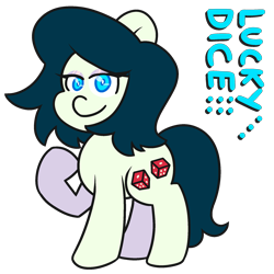 Size: 2000x2000 | Tagged: safe, artist:threetwotwo32232, derpibooru import, oc, oc only, oc:lucky dice, earth pony, pony, female, mare, simple background, solo, transparent background