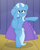 Size: 800x1000 | Tagged: safe, artist:grapefruitface1, derpibooru import, trixie, pony, unicorn, base used, cape, clothes, female, happy, hoof hold, mare, smiling, solo, standing, standing on one leg, standing splits, trixie's cape